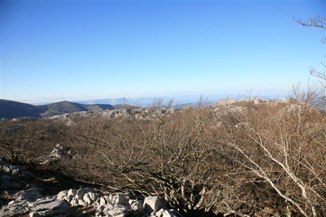 Vistas desde el peque�o alto junto a Atxular. A la derecha el punto m�s alto es Axkorrigan.