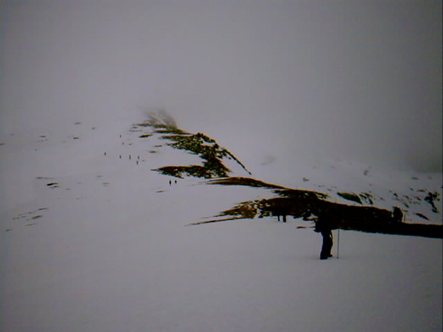 Inicio de la pala desde el collado de Forat�n.