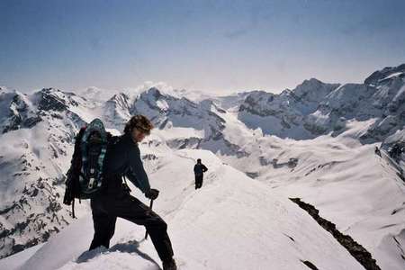 Bajando de la cima del Pimene