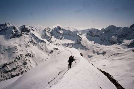 Bajando de la cima del Pimene