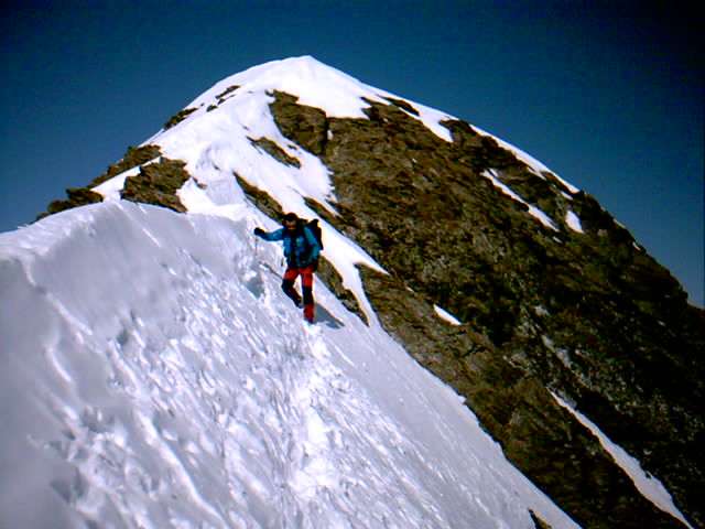 Bajando de la cima del Pimene
